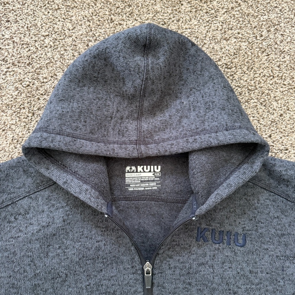 KUIU Base Camp Full Zip Hoodie Women's Size XL Gray Hunting Fleece Outdoor